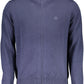 Blue Cotton Men Sweater