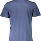 Blue Cotton Men T-Shirt