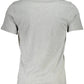 Gray Cotton Men T-Shirt