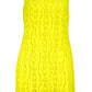 Yellow Polyester Women Sleeveless Dress