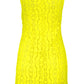 Yellow Polyester Women Sleeveless Dress