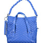 Blue Polyethylene Women Handbag