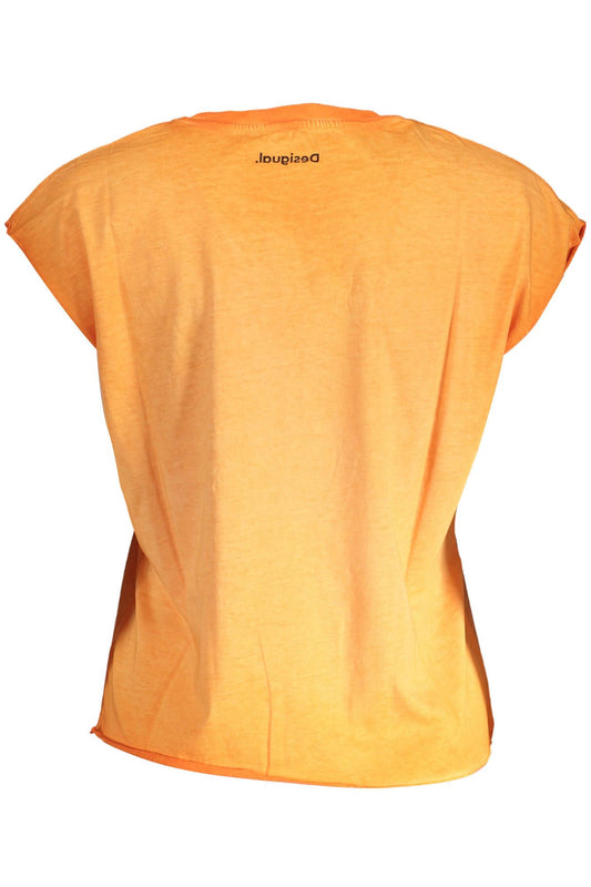 Orange Cotton Women Top