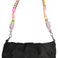 Black Polyester Women Handbag