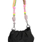 Black Polyester Women Handbag