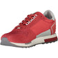 Red Polyester Men Sneaker