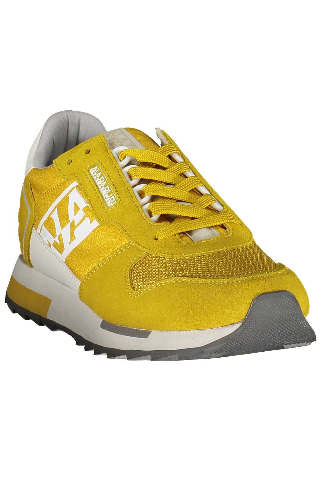 Yellow Polyester Men Sneaker