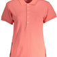 Pink Cotton Women Polo Shirt