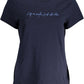 Blue Cotton Women T-Shirt