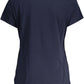 Blue Cotton Women T-Shirt