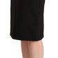 Chic Black Pencil Skirt Knee Length