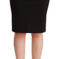 Sleek Black Pencil Skirt Knee Length