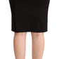 Sleek Black Pencil Skirt Knee Length