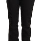 Sleek Mid-Waist Slim Fit Black Jeans