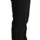 Sleek Mid-Waist Slim Fit Black Jeans