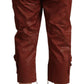 Chic Brown Cropped Cotton Pants