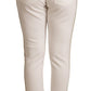 Chic White Mid Waist Jogger Pants