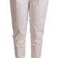 Chic White Tapered Cropped Pants