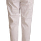 Chic White Tapered Cropped Pants