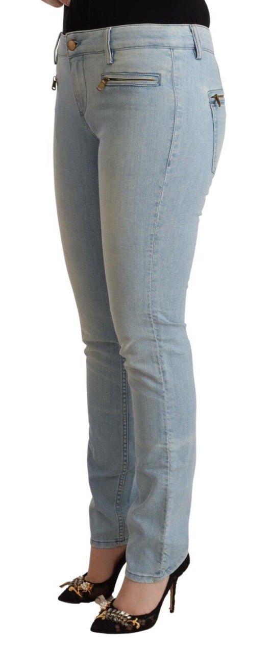 Elegant Slim Fit Cotton Blend Jeans