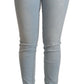 Light Blue Mid Waist Skinny Denim