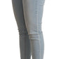 Light Blue Mid Waist Skinny Denim