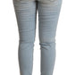 Light Blue Mid Waist Skinny Denim