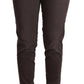 Chic Brown Low Waist Skinny Pants