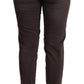 Chic Brown Low Waist Skinny Pants