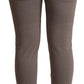 Chic Gray Mid Waist Skinny Pants for Sophisticated Style