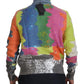 Multicolor Turtleneck TV Motive Sweater