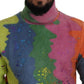 Multicolor Turtleneck TV Motive Sweater