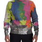 Multicolor Turtleneck TV Motive Sweater