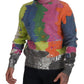 Multicolor Turtleneck TV Motive Sweater