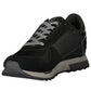 Black Polyester Men Sneaker