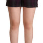 Multicolor Mid Waist Checkered Shorts