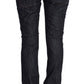 Elegant Straight Leg Dark Blue Jeans