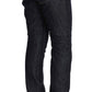 Elegant Straight Leg Dark Blue Jeans