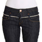 Elegant Straight Leg Dark Blue Jeans