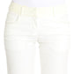 Chic White Striped Straight Fit Pants