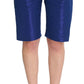 Chic Blue Mid Waist Shorts