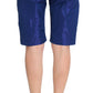 Chic Blue Mid Waist Shorts