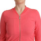 Elegant Pink Full Zip Sweater