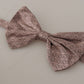 Gray Fantasy Print Adjustable Neck Papillon Bow Tie