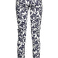 Blue Cotton Women Slim Trouser