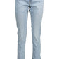 Light Blue Cotton Women Jeans