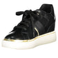 Black Polyester Women Sneaker