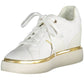 White Polyester Women Sneaker