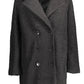 Black Wool Women Coat