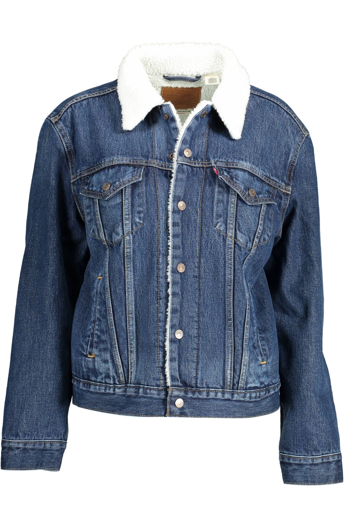 Blue Cotton Women Jacket